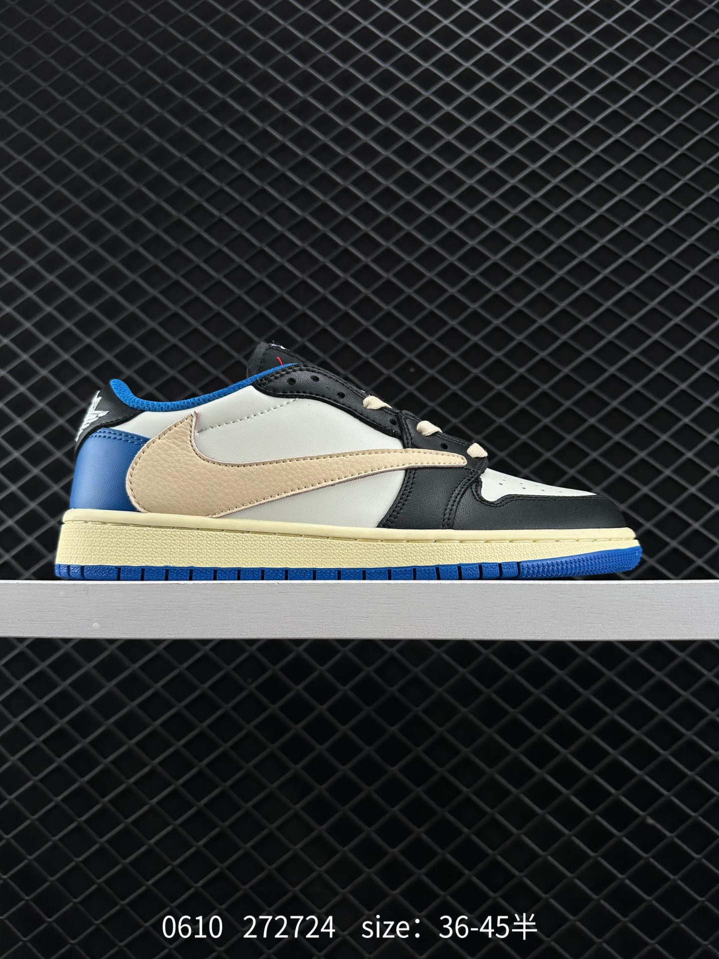 Fragment Design x Travis Scott x Nike Air Jordan 1 Low OG SP”Military Blue”